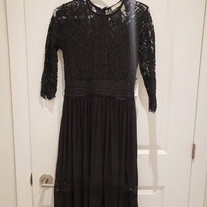 Dex Knee-Length Lace-Detail Dress